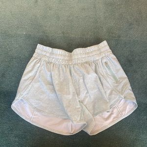 Lululemon light blue/teal running shorts size 8